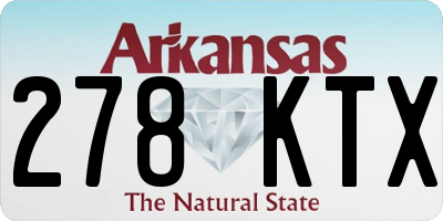 AR license plate 278KTX