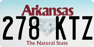 AR license plate 278KTZ
