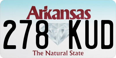 AR license plate 278KUD