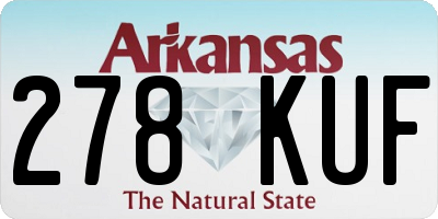 AR license plate 278KUF