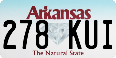 AR license plate 278KUI