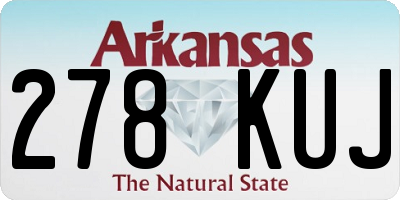 AR license plate 278KUJ