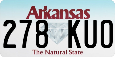AR license plate 278KUO
