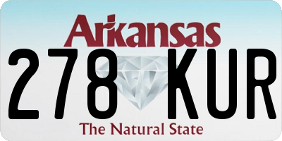 AR license plate 278KUR