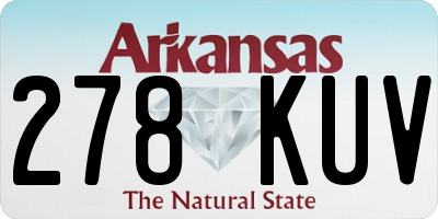 AR license plate 278KUV