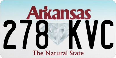 AR license plate 278KVC