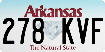 AR license plate 278KVF