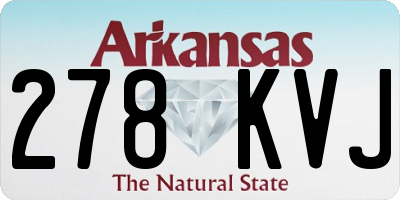 AR license plate 278KVJ