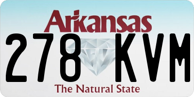AR license plate 278KVM