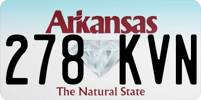 AR license plate 278KVN