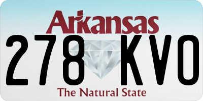 AR license plate 278KVO