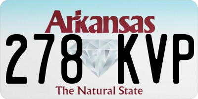 AR license plate 278KVP