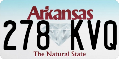 AR license plate 278KVQ