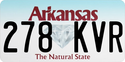 AR license plate 278KVR