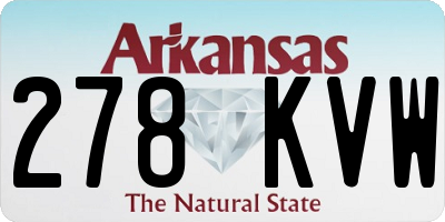 AR license plate 278KVW