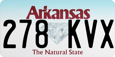 AR license plate 278KVX