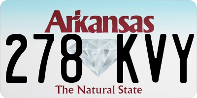 AR license plate 278KVY