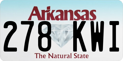 AR license plate 278KWI