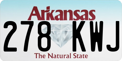 AR license plate 278KWJ