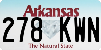 AR license plate 278KWN