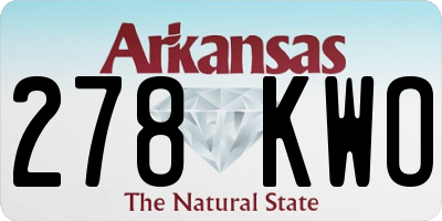 AR license plate 278KWO