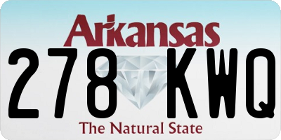 AR license plate 278KWQ