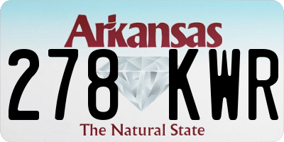 AR license plate 278KWR