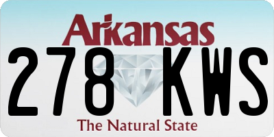 AR license plate 278KWS