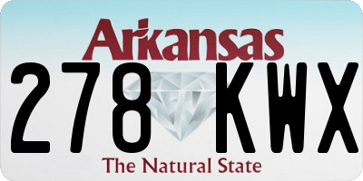 AR license plate 278KWX