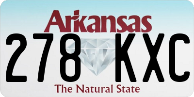 AR license plate 278KXC