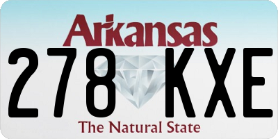 AR license plate 278KXE