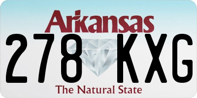 AR license plate 278KXG