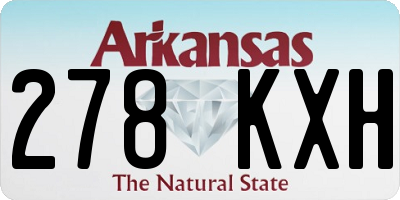 AR license plate 278KXH
