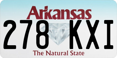AR license plate 278KXI