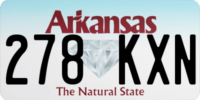 AR license plate 278KXN