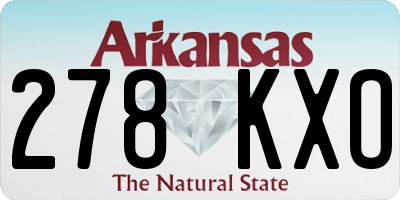 AR license plate 278KXO