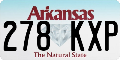 AR license plate 278KXP