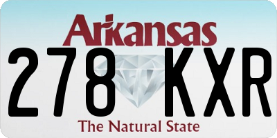 AR license plate 278KXR