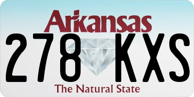 AR license plate 278KXS