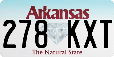 AR license plate 278KXT
