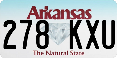AR license plate 278KXU