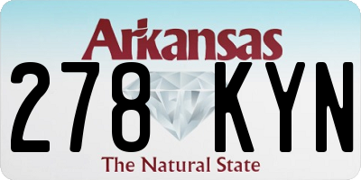 AR license plate 278KYN