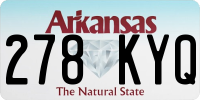 AR license plate 278KYQ