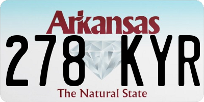 AR license plate 278KYR