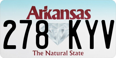 AR license plate 278KYV