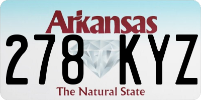 AR license plate 278KYZ