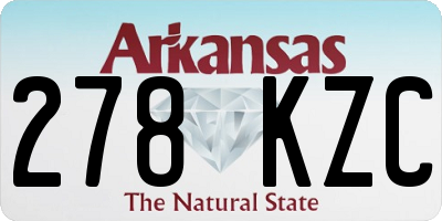 AR license plate 278KZC