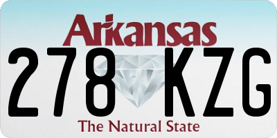 AR license plate 278KZG