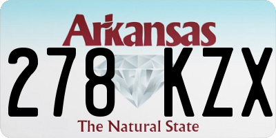 AR license plate 278KZX