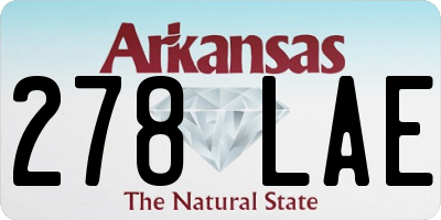 AR license plate 278LAE